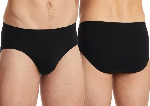 Men's mini briefs SCHIESSER Premium Cotton - black Men's mini briefs SCHIESSER Premium Cotton - black