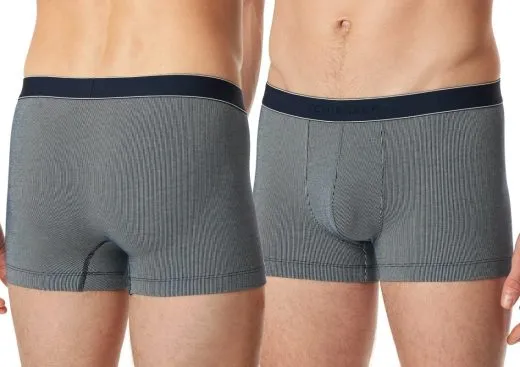 Men's Boxer Briefs SCHIESSER Duality Function - navy striped Men's Boxer Briefs SCHIESSER Duality Function - navy striped