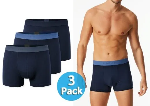 3-Pack Men's Boxer Briefs SCHIESSER 95/5 - midnight blue 3-Pack Men's Boxer Briefs SCHIESSER 95/5 - midnight blue