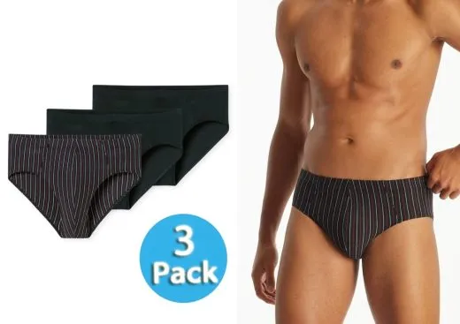 3-Pack Men's Supermini Brief SCHIESSER 95/5 Essentials - black 3-Pack Men's Supermini Brief SCHIESSER 95/5 Essentials - black