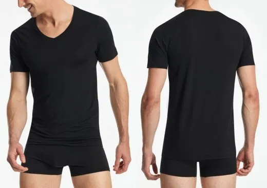 Men's T-shirt SCHIESSER Premium Modal – black Men's T-shirt SCHIESSER Premium Modal – black