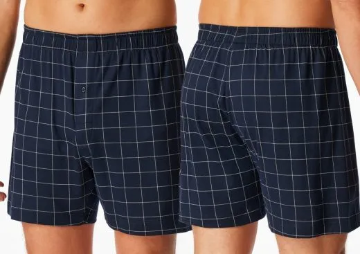 Men's boxer shorts SCHIESSER Fine Interlock - midnight blue Men's boxer shorts SCHIESSER Fine Interlock - midnight blue